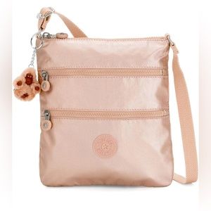 NWT Kipling Keiko Crossbody in Icy Rose Metallic